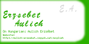 erzsebet aulich business card